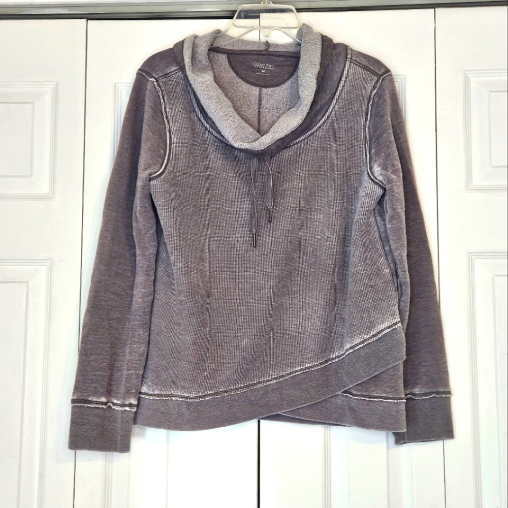 Cozy Cowl Neck Sweater - Gray